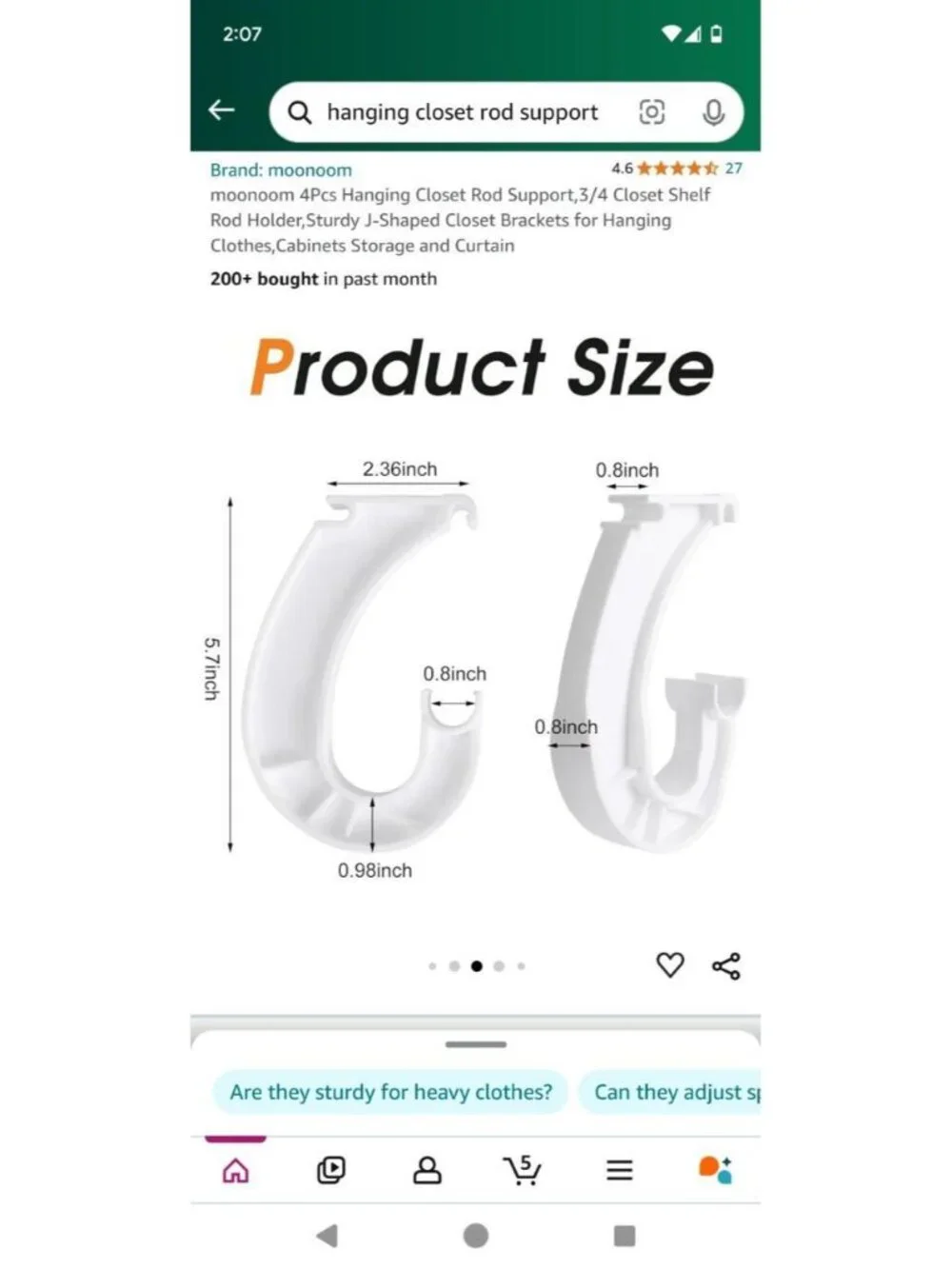 4 closet rod hanging shelf support j shaped brackets cabinets & storage